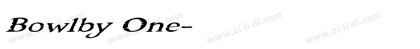 Bowlby One字体转换